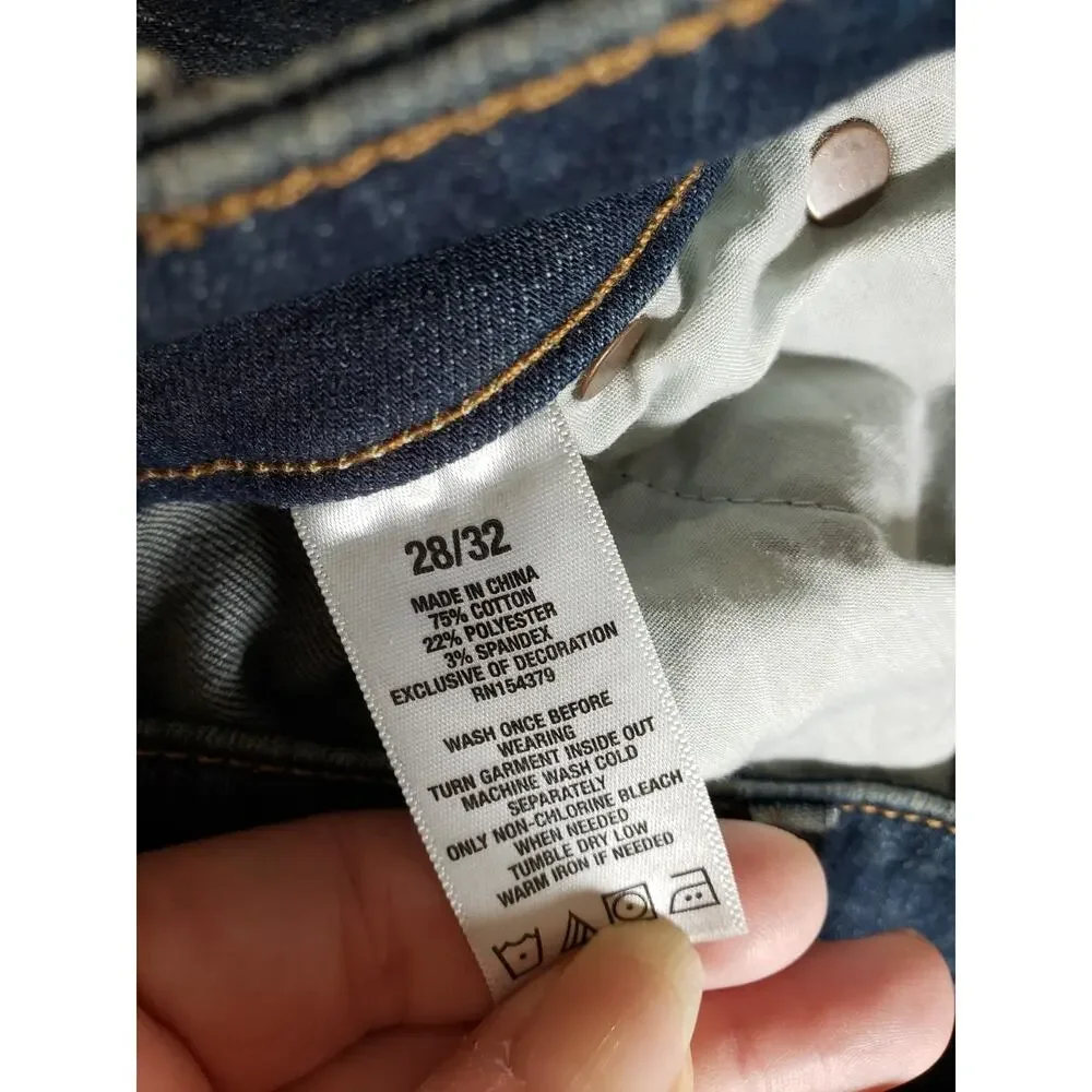 Aeropostale Jeans Size 28x32 Mens Blue Pants Stretch Denim Mid Rise Skinny